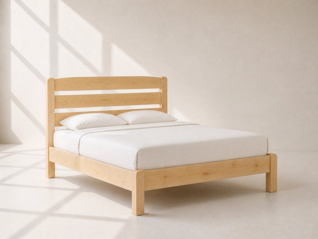 Slatted Headboard Bed — view 2