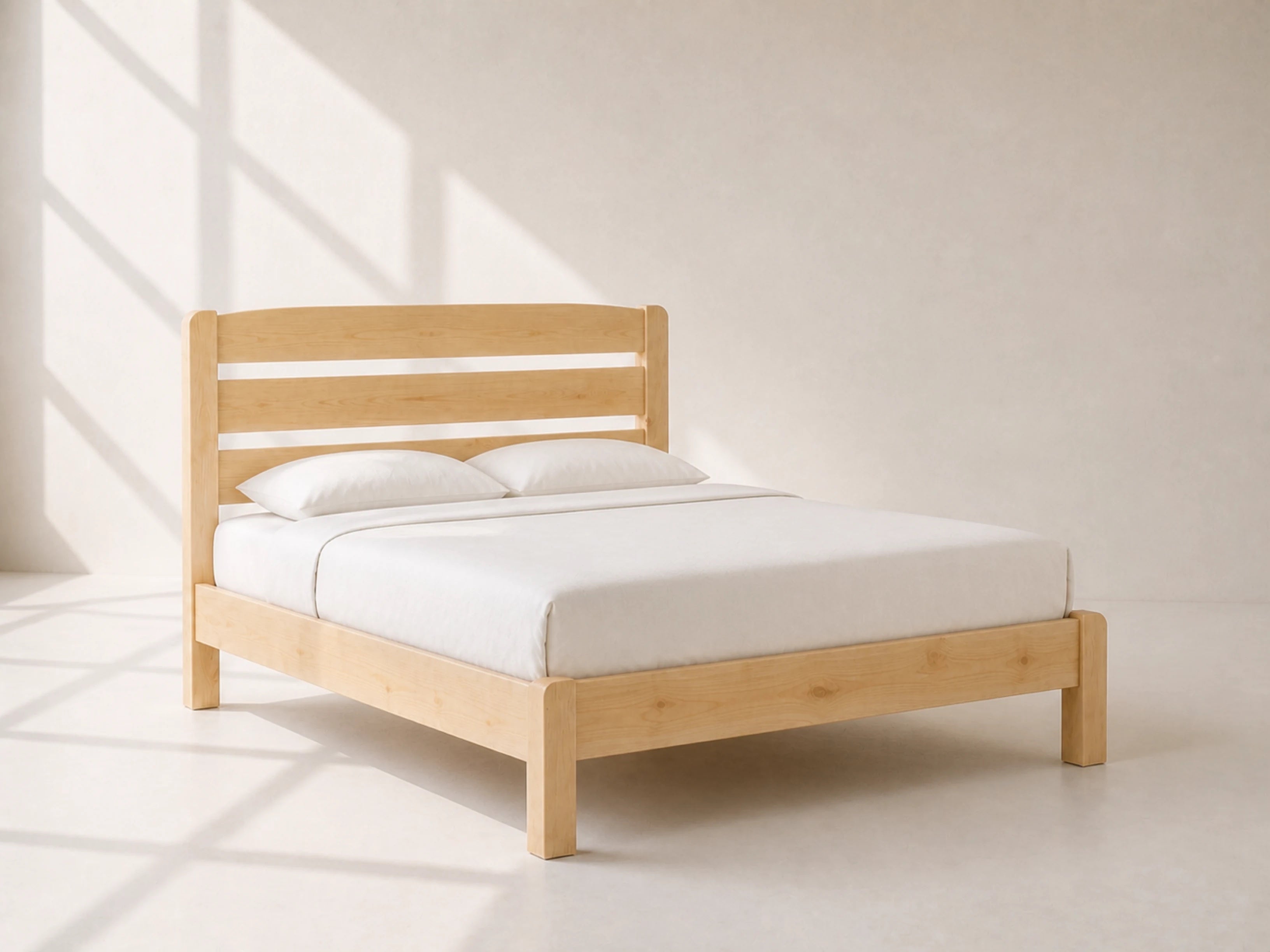 Slatted Headboard Bed — view 2