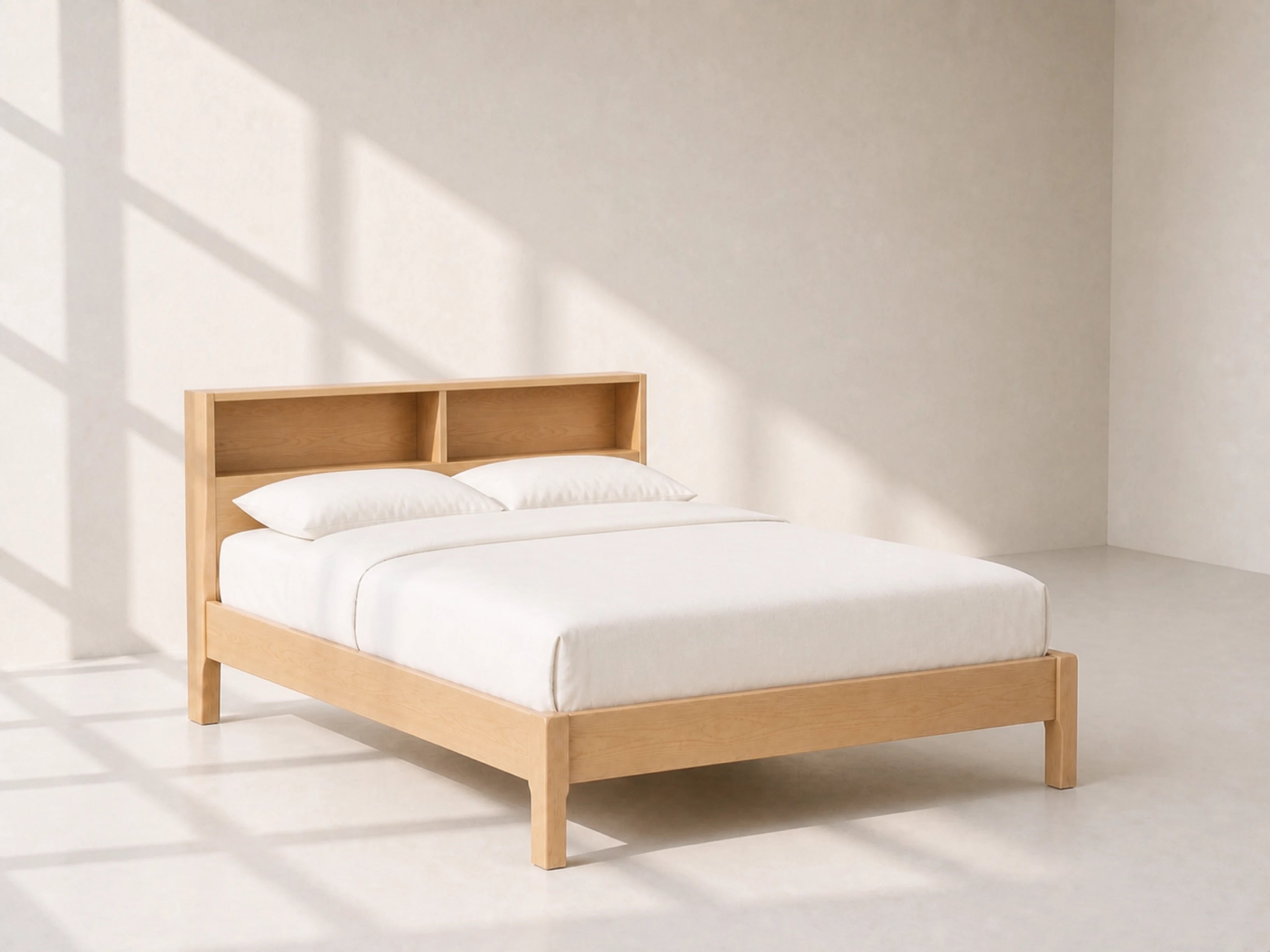 Shelf Headboard Bed — view 2