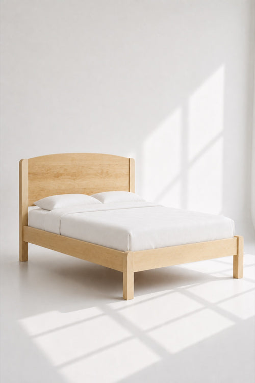 Curved Panel Bed in solid Canadian pine
