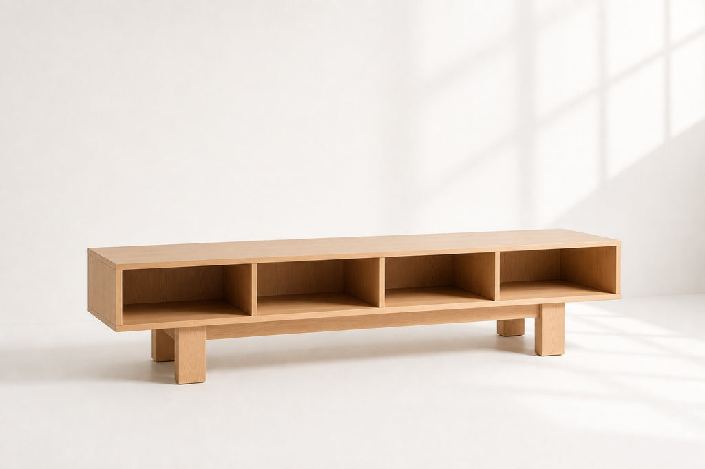 Four Cubby Console custom furniture by Mokko Woodwork